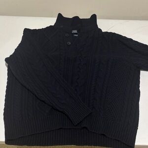 Polo by Ralph Lauren Men's Navy Blue Cable Knit Sweater